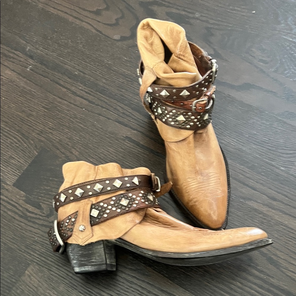 Old Gringo NEW Studded Leather Ankle Boots - Picture 2 of 8